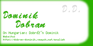 dominik dobran business card